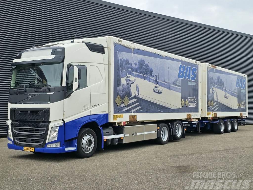 Volvo FH 420 6x2 / COMBI / BDF / BOX / GROENEWEGEN TRAIL Cable lift demountable trucks