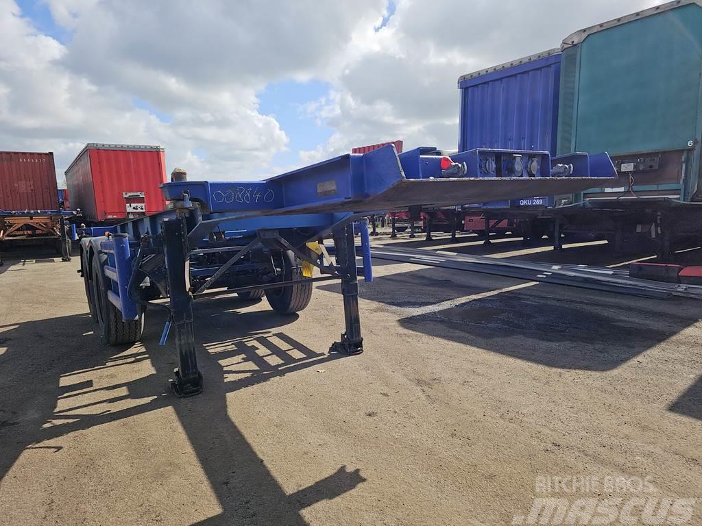Renders 2 axle 20 ft container chassis steel springs bpw d Containerframe semi-trailers