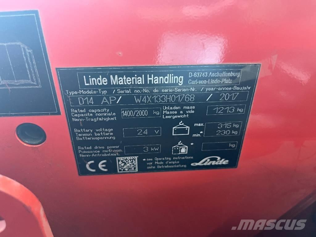 Linde D 14 AP Transpaleti autopropulsanti