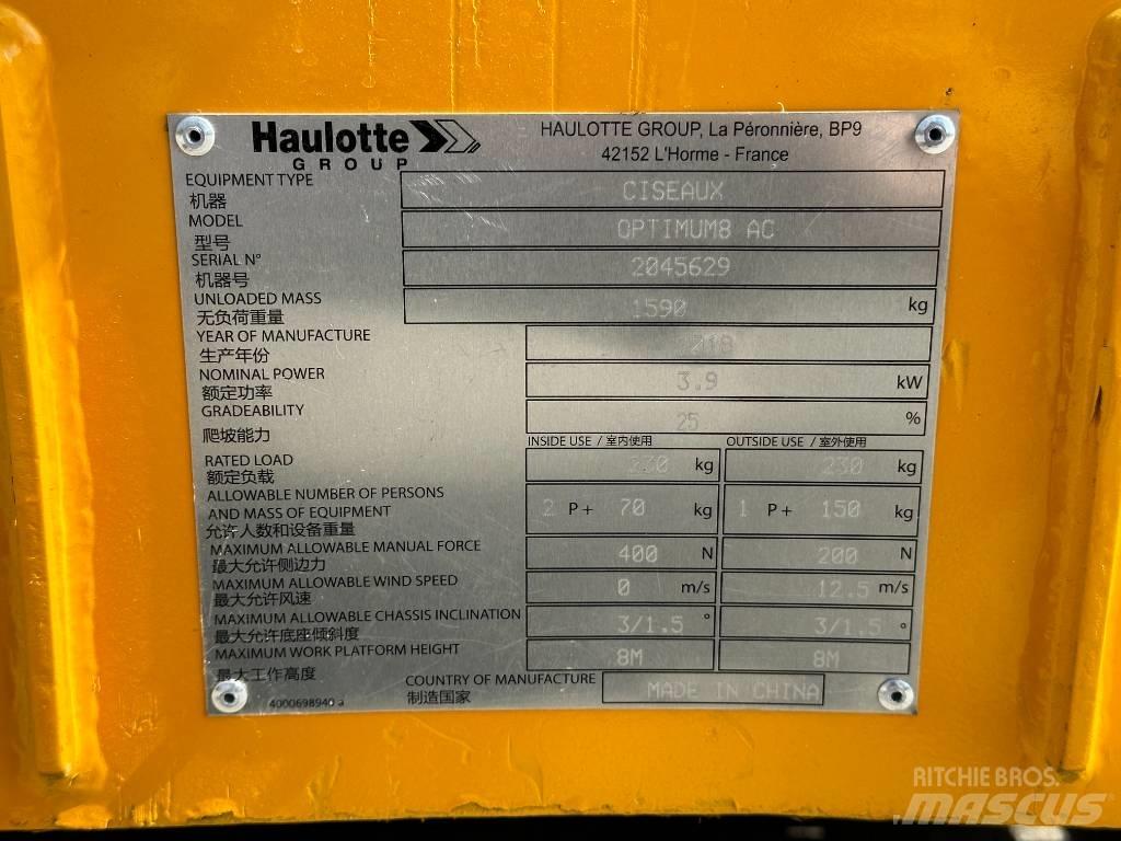 Haulotte OPTIMUM 8 Platforme foarfeca