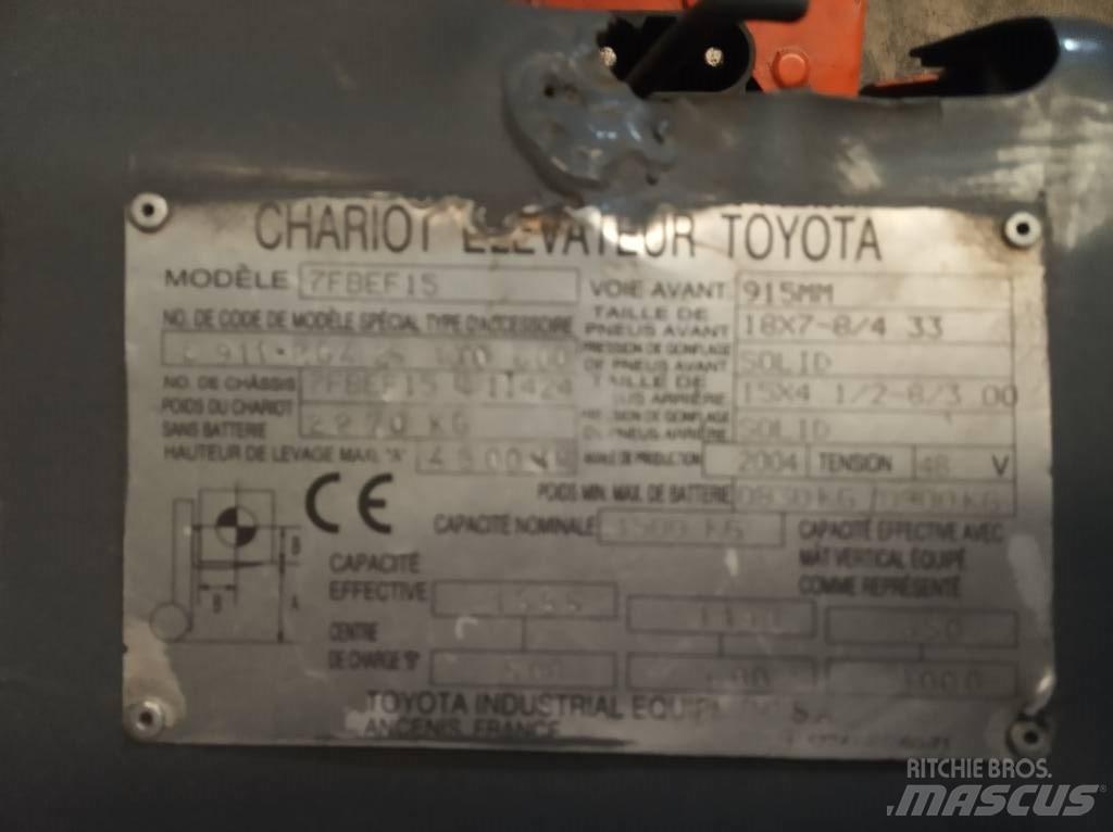 Toyota 7FBEF15 Stivuitor electric