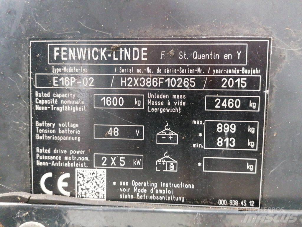 Linde E16P-02 Stivuitor electric