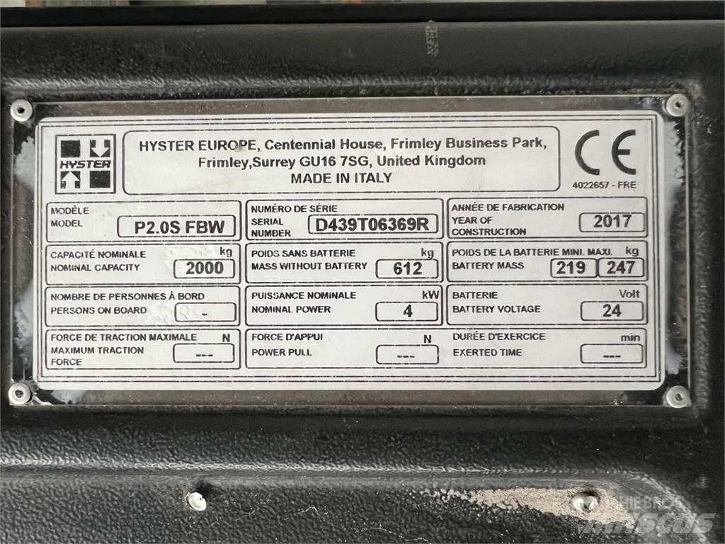 Hyster P2.0S Transpaleta manuala