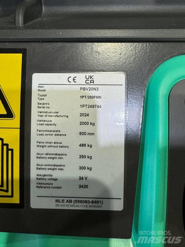Mitsubishi PBV20N2 Transpaleta cu platforma