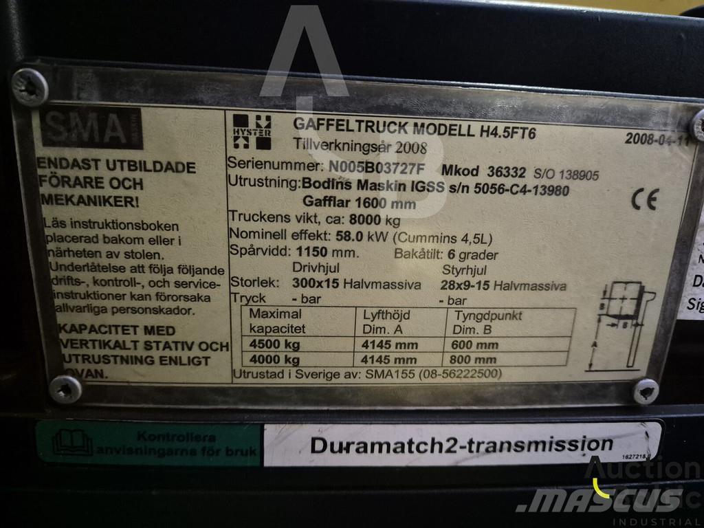 Hyster H4.5FT6 Stivuitor diesel