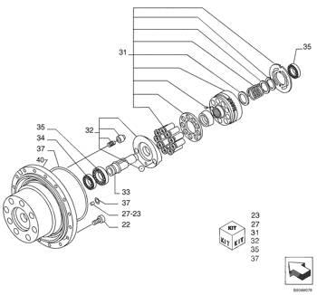 Kobelco - ax - 71470981 Transmisie