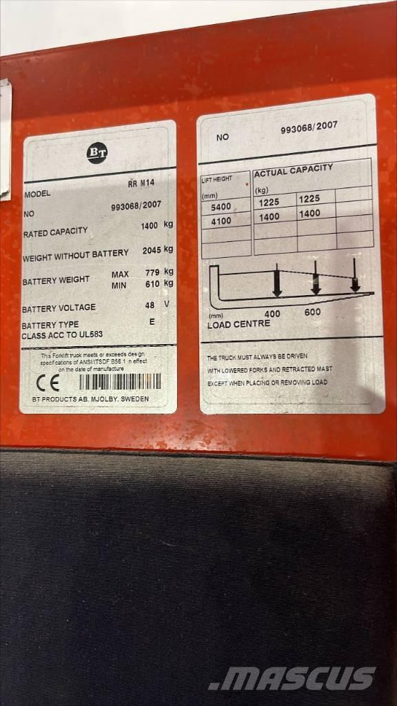 BT RR M 14 Stivuitor cu catarg retractabil