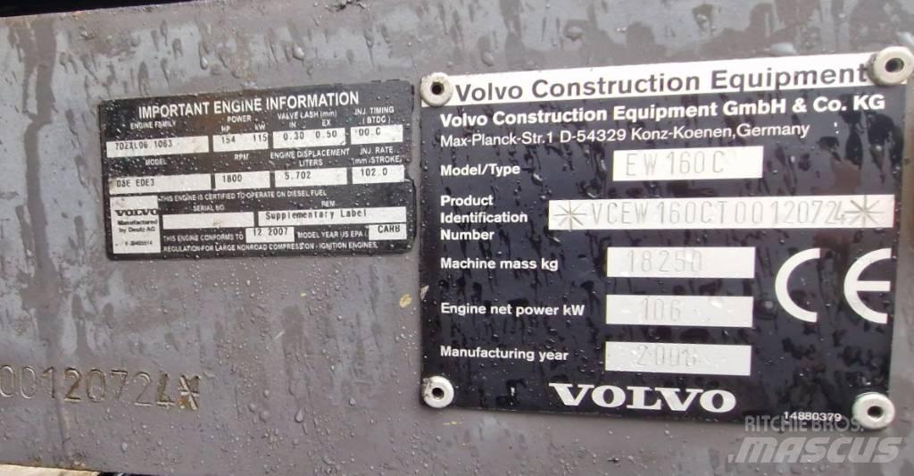 Volvo EW160C Excavatoare cu roti