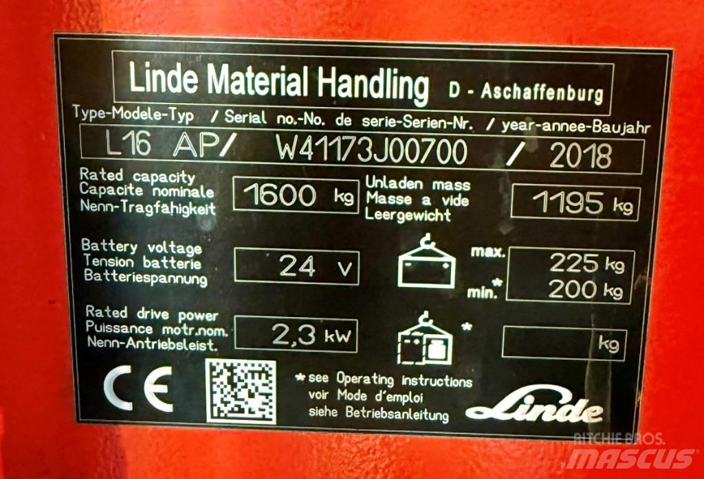 Linde L16APi/1173 Transpaleti autopropulsanti