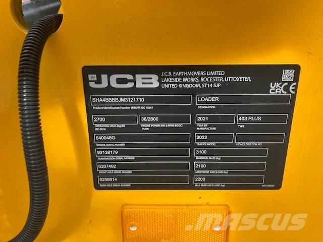 JCB 403 plus Mini incarcatoare