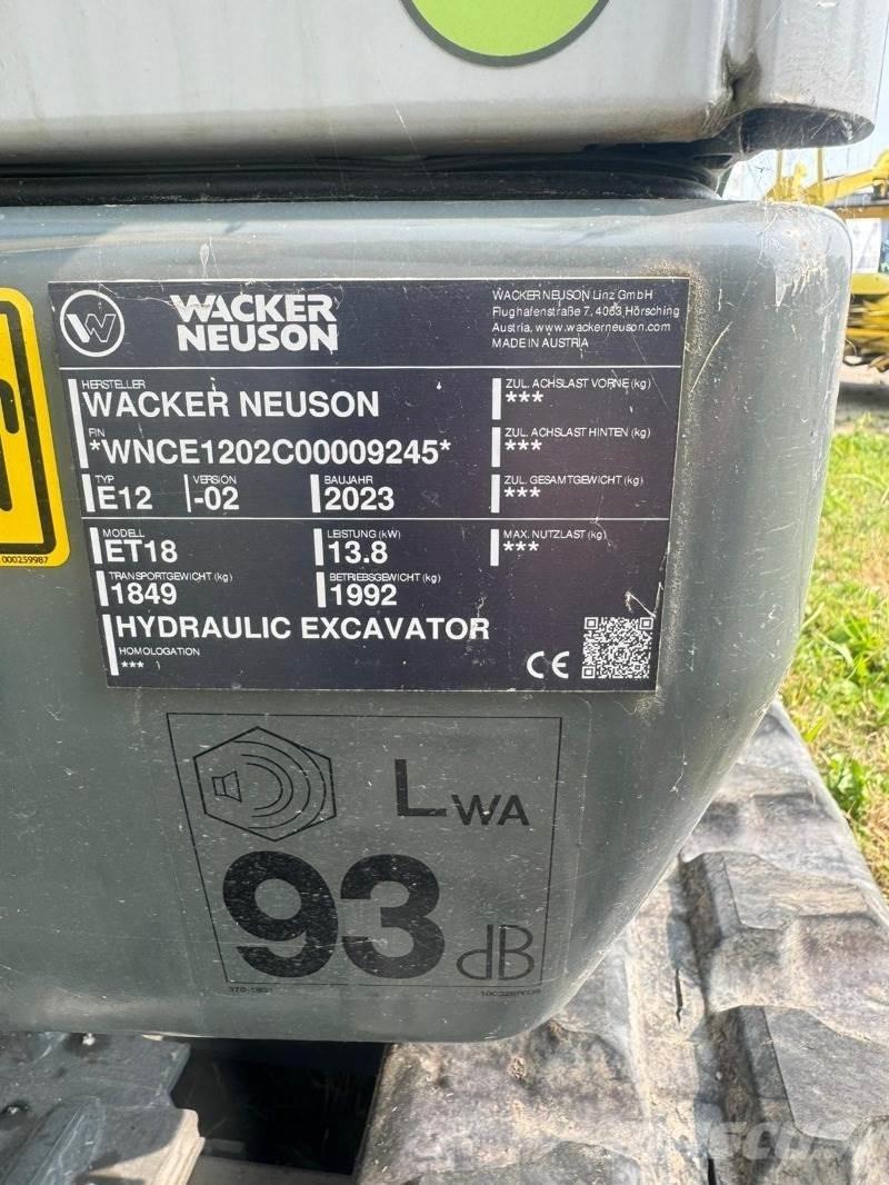 Wacker ET 18 Mini excavatoare < 7t