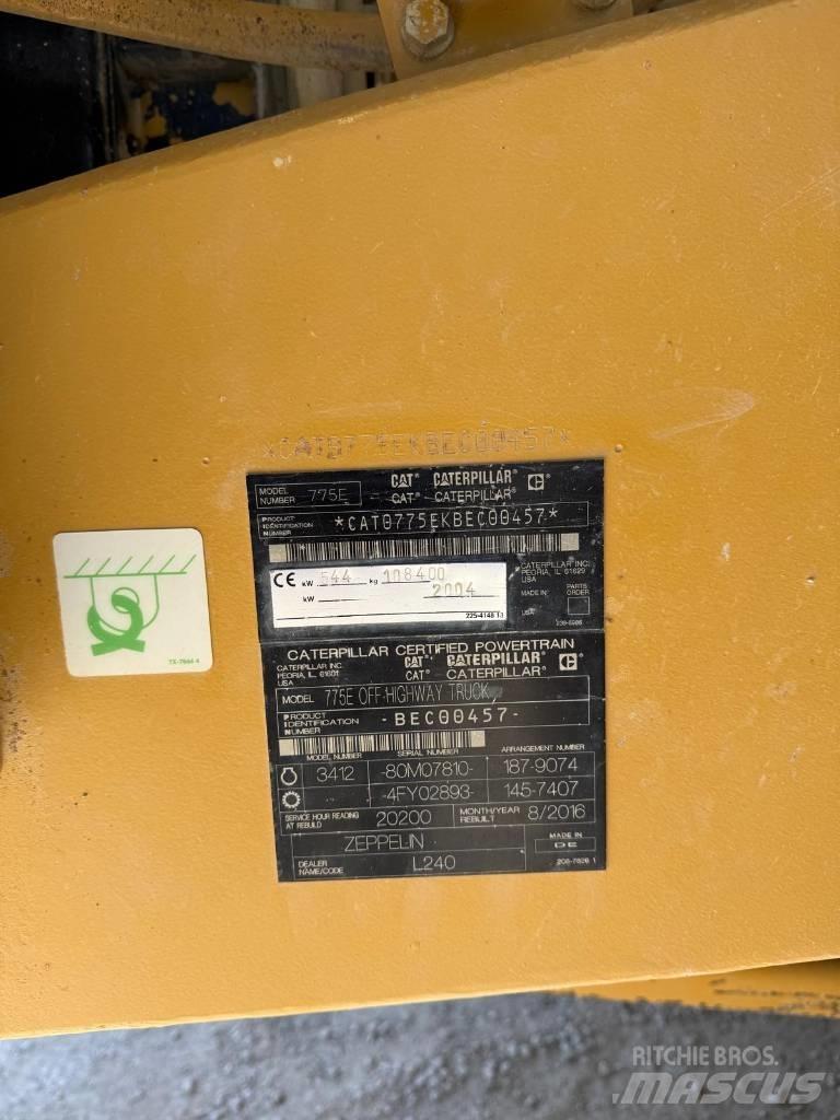 CAT 775 E Camioane cu basculante rigide