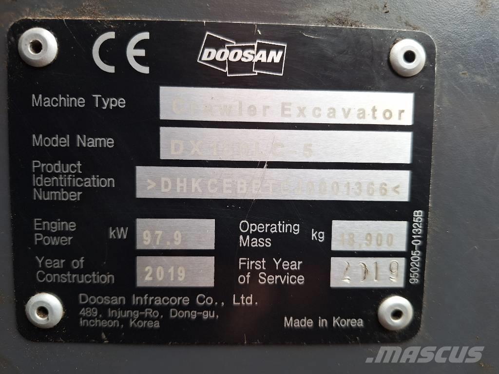 Doosan DX 180 -5 Excavatoare pe șenile
