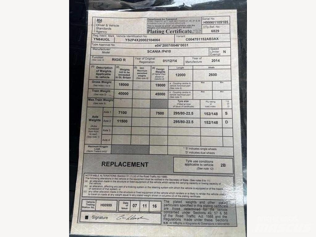Scania P 410 Camioane platforma/prelata