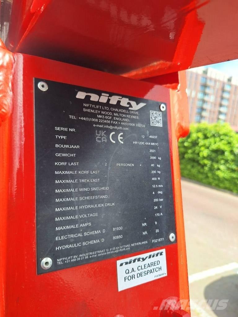 Niftylift HR 12 D E Nacele cu brat articulat