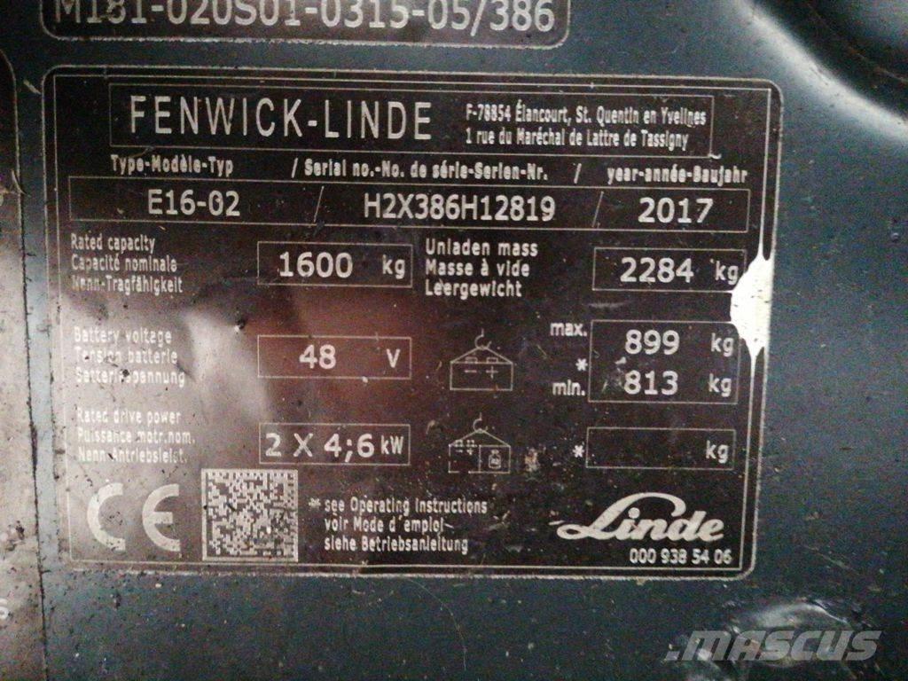 Linde E16-02 Stivuitor electric