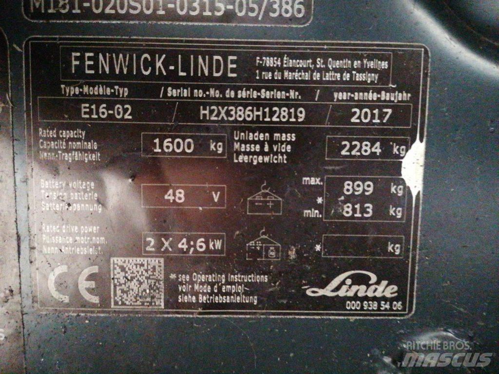 Linde E16-02 Stivuitor electric