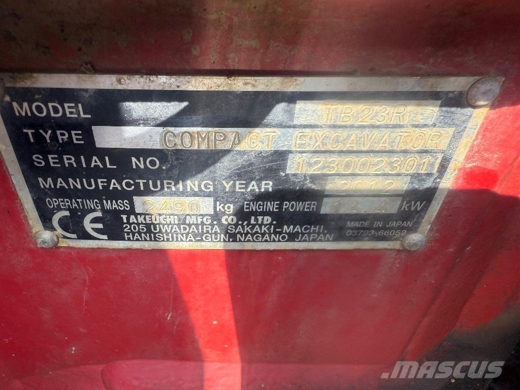 Takeuchi TB 23 R Mini excavatoare < 7t