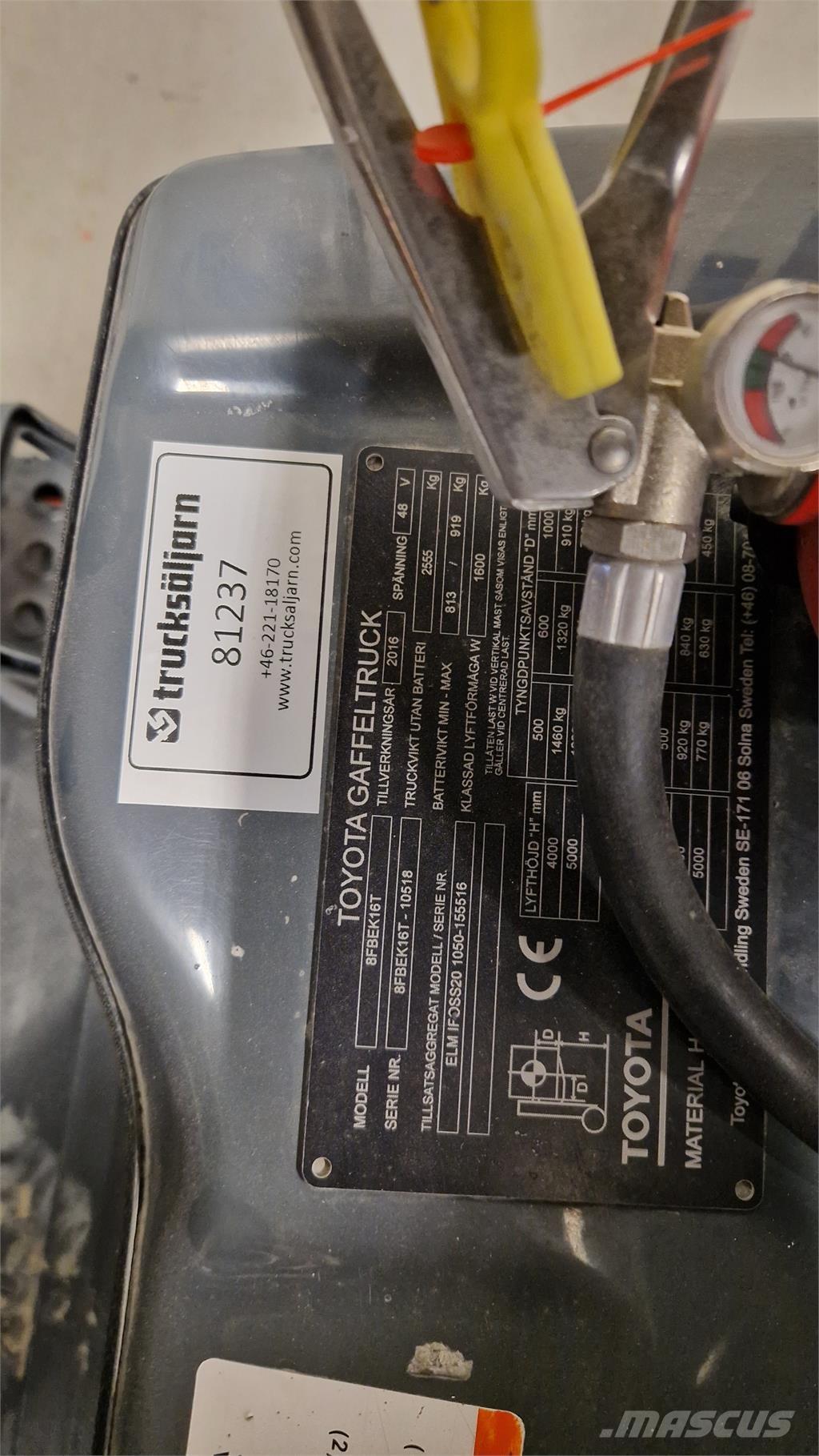 Toyota 8FBEK16T Stivuitor electric