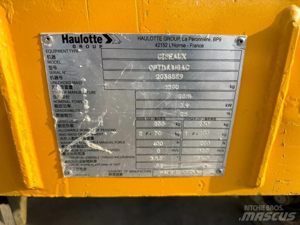 Haulotte OPTIMUM 8 Platforme foarfeca