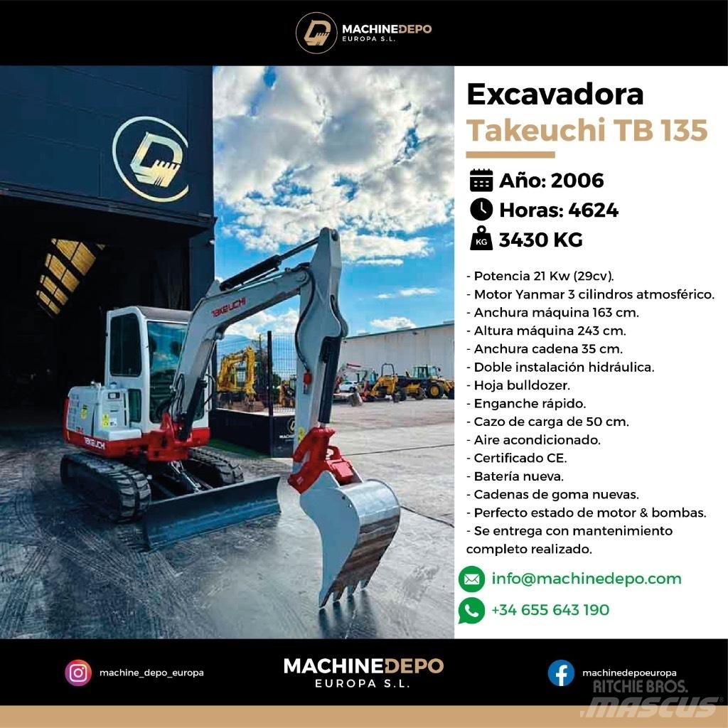 Takeuchi TB 135 Mini excavatoare < 7t