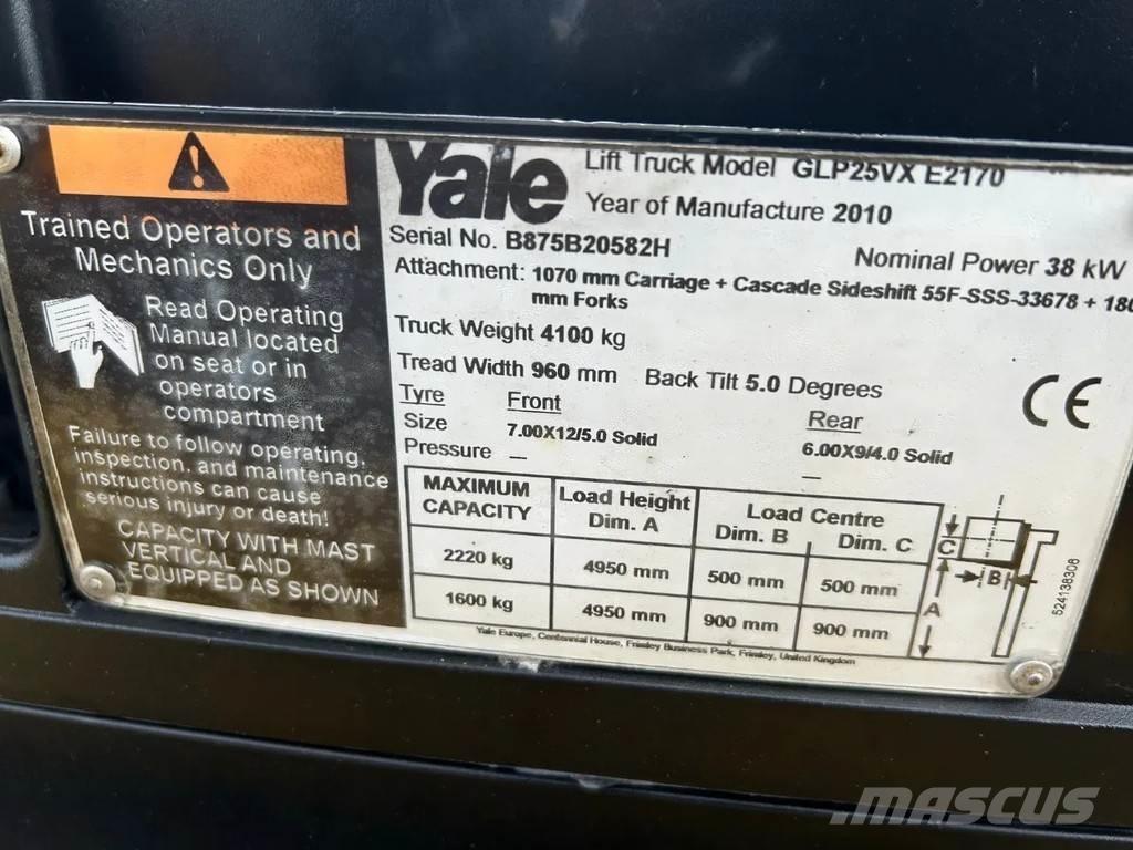 Yale 2.5 Heftruck Stivuitor GPL