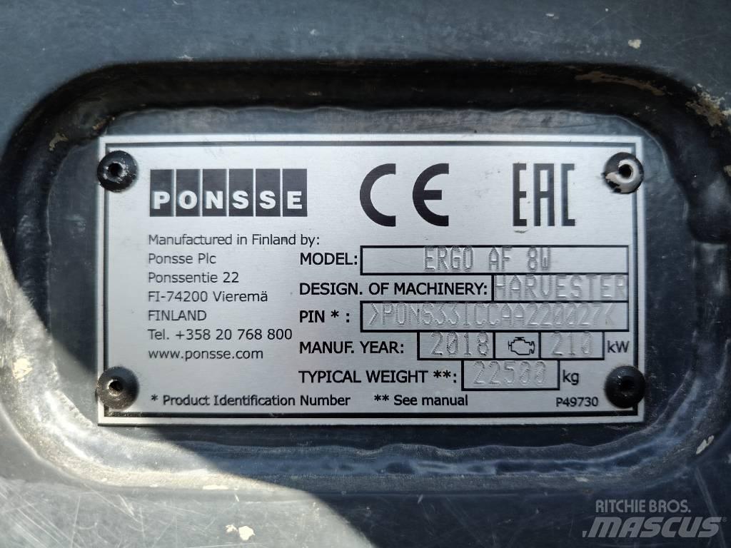 Ponsse Ergo AF 8W Combine forestiere