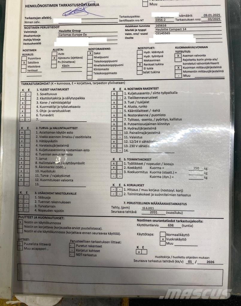 Haulotte Compact 14 Platforme foarfeca