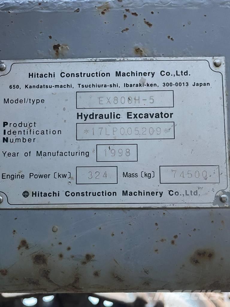 Hitachi EX 800 H-5 Excavatoare pe șenile
