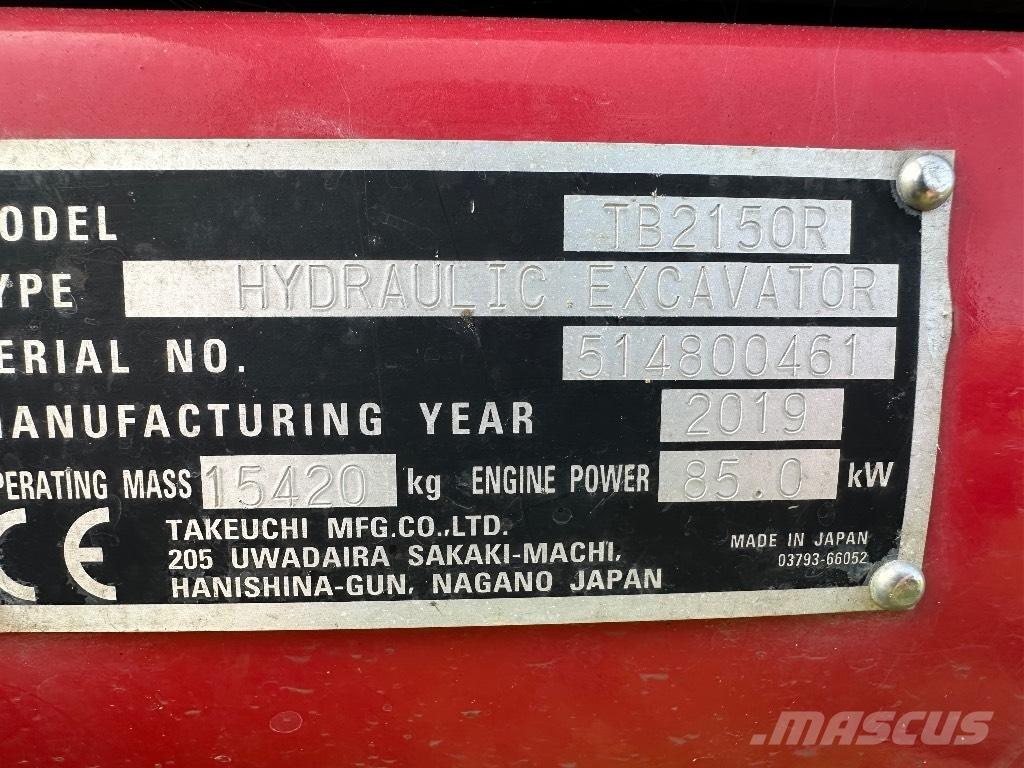 Takeuchi TB 2150 R Excavatoare pe șenile
