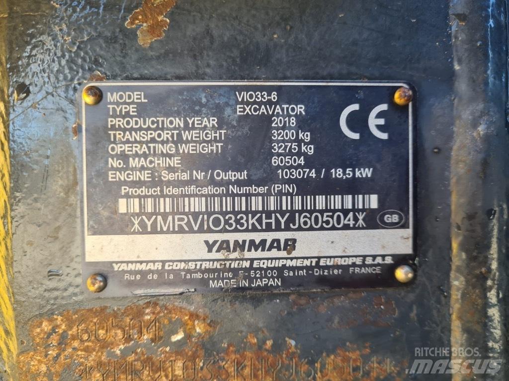 Yanmar VIO33-6 Mini excavatoare < 7t