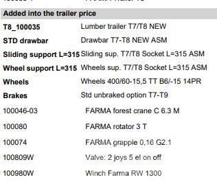 Farma T8 HUGGARVAGN Utilaje forestiere - Altele