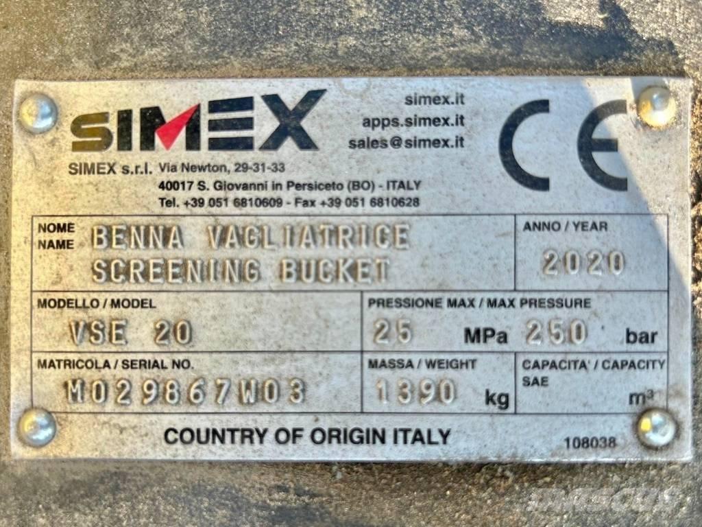 Simex VSE20 cupa de excavat cu cernere