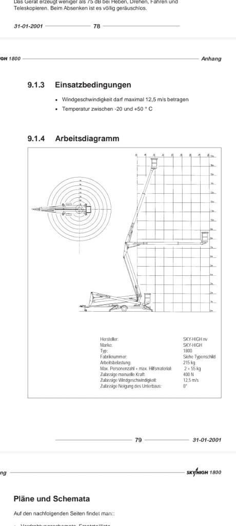 Sky High 1800 Platforme aeriene montate pe remorca