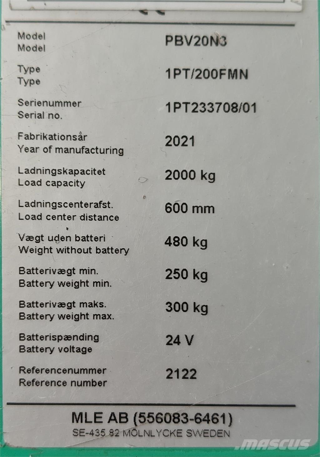 Mitsubishi PBV20N3 Camioane cu platforma