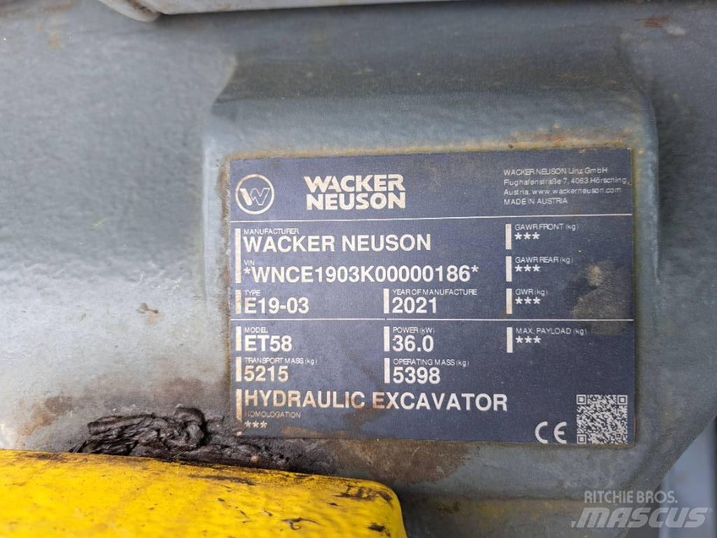 Wacker Neuson ET58 Excavatoare pe șenile
