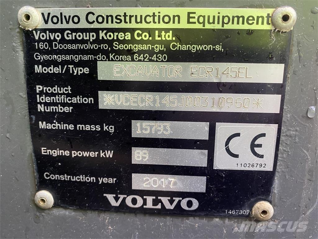 Volvo ECR145EL Excavatoare pe șenile
