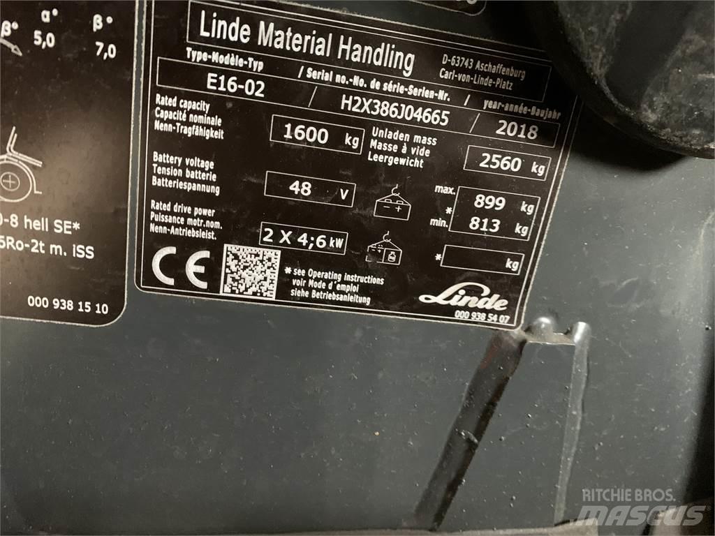 Linde E16 Stivuitor electric