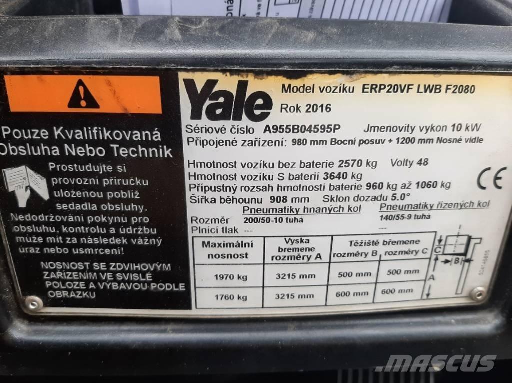 Yale ERP20VF LWB Stivuitor electric