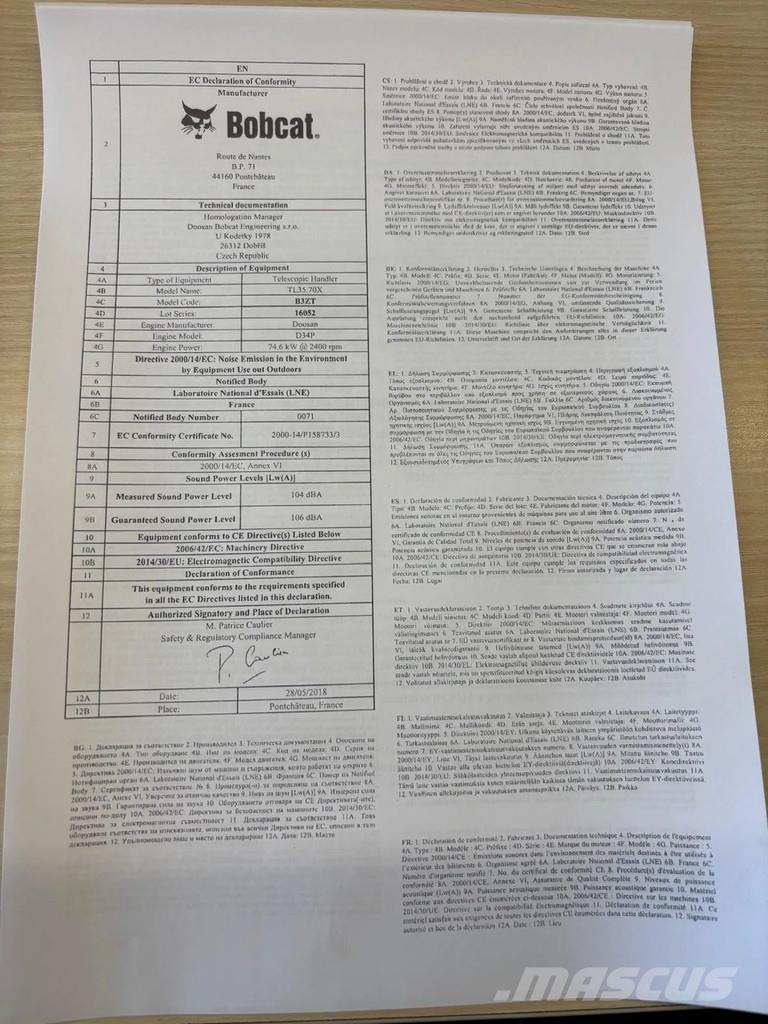 Bobcat TL35.70X Manipulatoare agricole