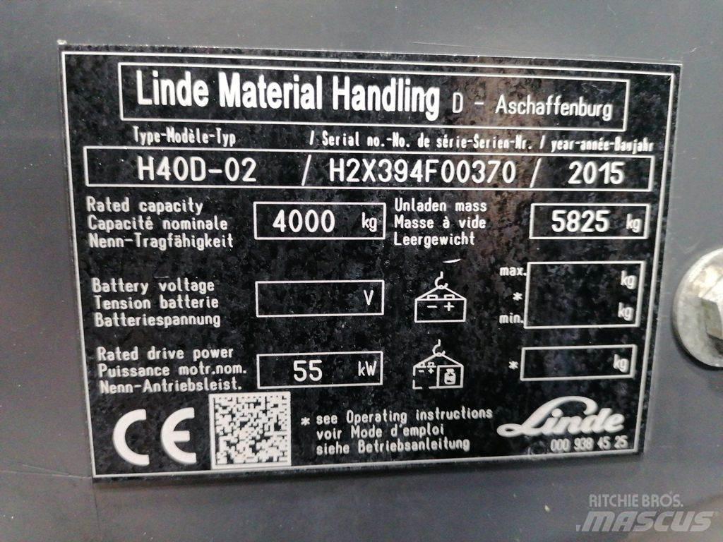 Linde H40D-02 Stivuitor diesel