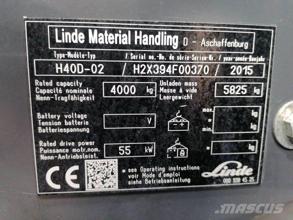 Linde H40D-02 Stivuitor diesel