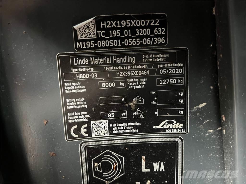 Linde H80D-03 Stivuitor diesel