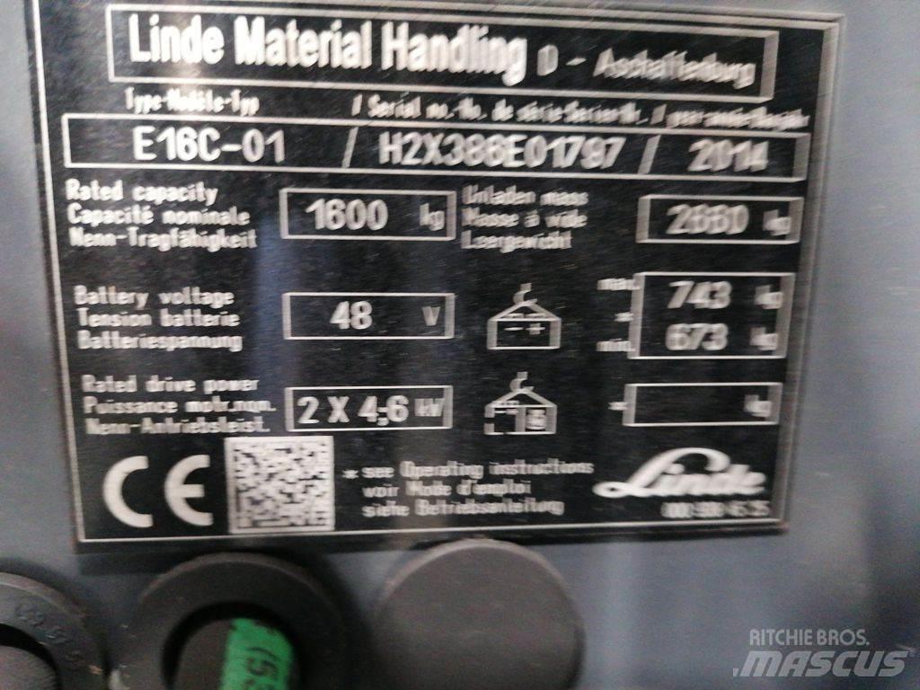 Linde E16C-01 Stivuitor electric