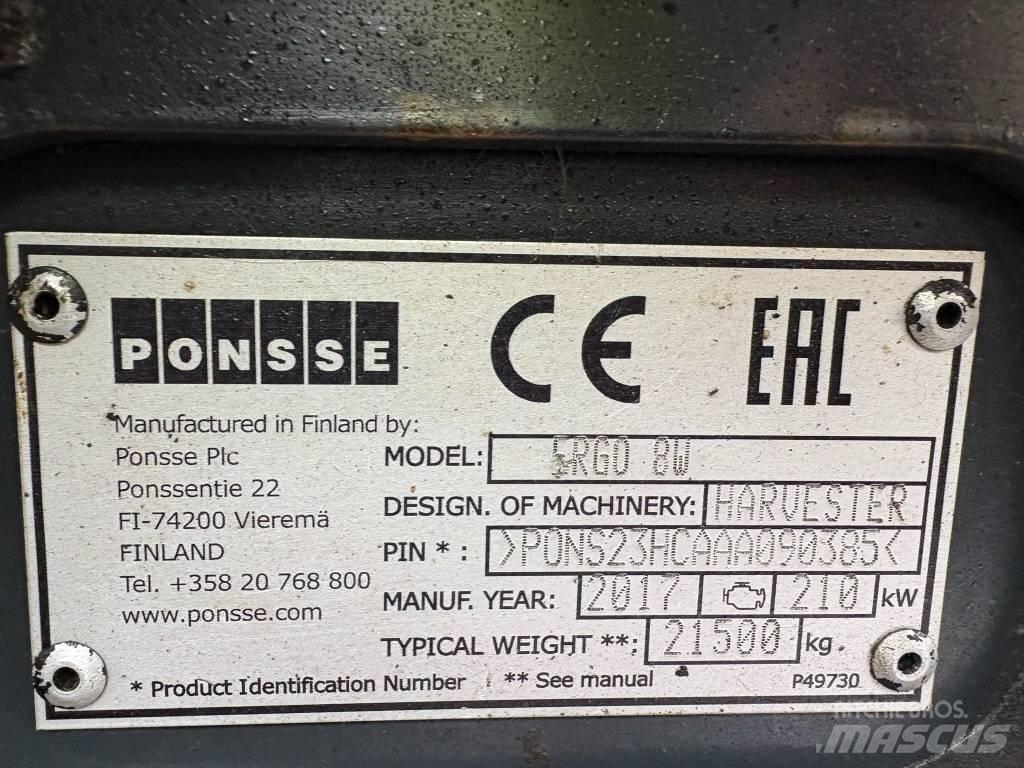 Ponsse Ergo 8W Combine forestiere