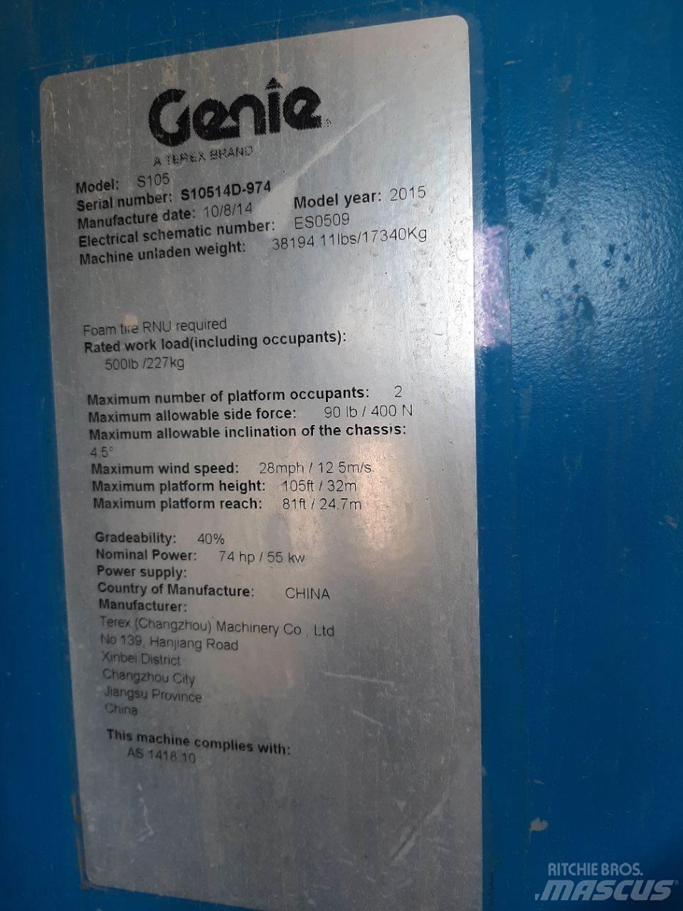 Genie S105 Nacele cu brat telescopic