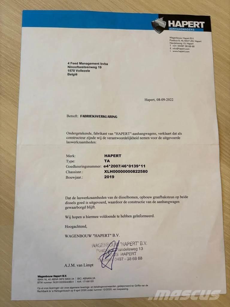 Hapert LF2 Remorci transport vehicule