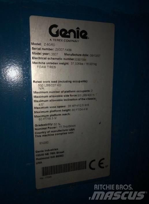 Genie Z 80/60 Nacele cu brat articulat