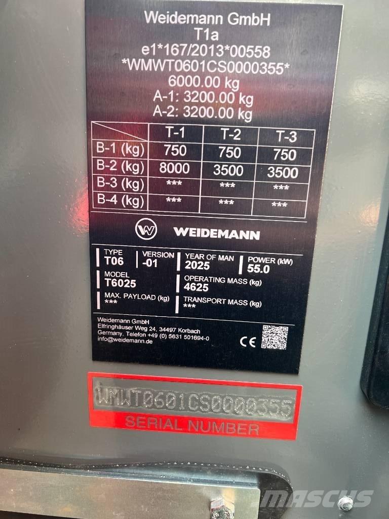 Weidemann T6025 Încărcătoare pe roți telescopice