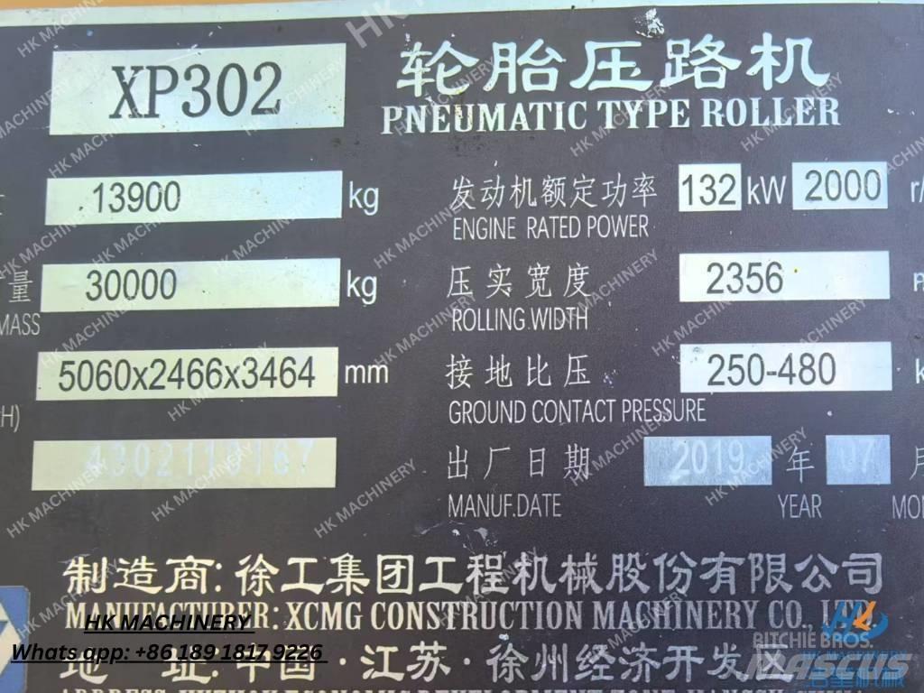 XCMG XP302 Cilindri compactori cu roti